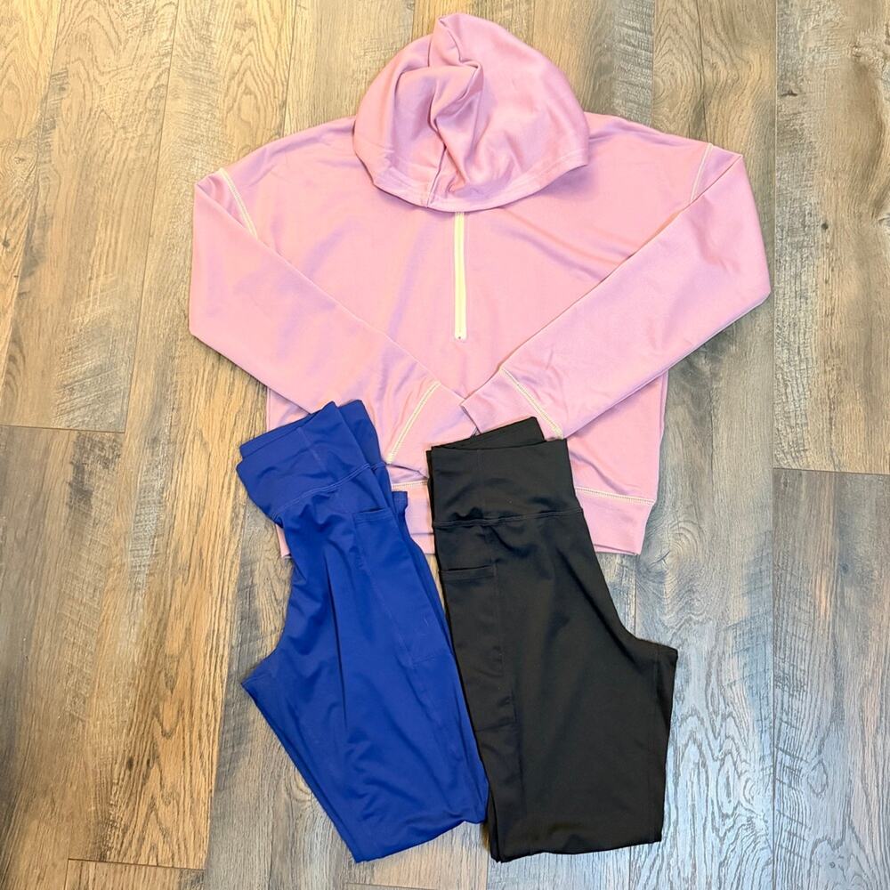 Small activewear set workout athleisure bundle yoga skinny leggings bundle